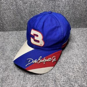 Dale Earnhardt Jr Hat Cap Snap Back Mens Adult Blue Red NASCAR Racing Number 3